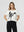 Polera Mujer Saveria Overside Cuello redondo Manga corta Blanco Lineatre