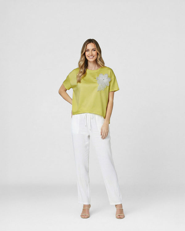 Polera Mujer Ursula Overside Amarillo Lineatre