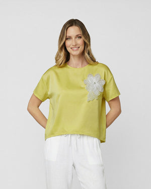 Polera Mujer Ursula Overside Amarillo Lineatre