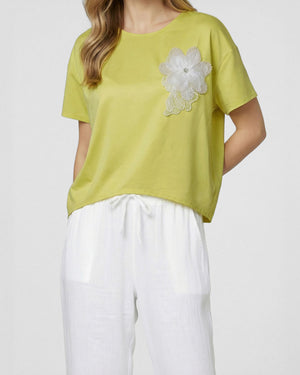 Polera Mujer Ursula Overside Amarillo Lineatre