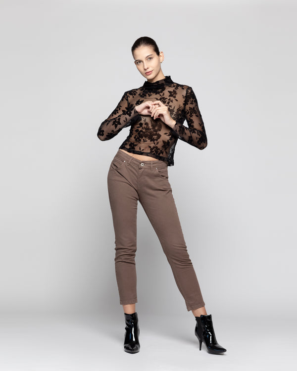 Polera Mujer Delfina Negro Lineatre