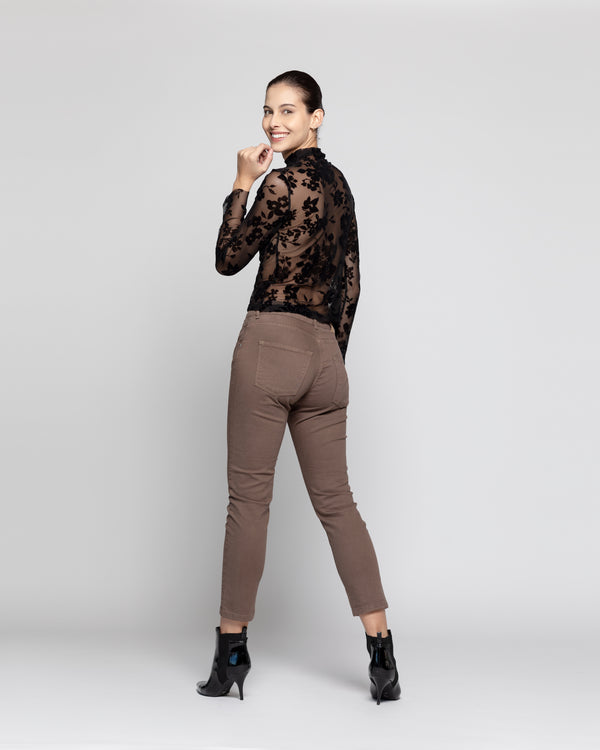 Polera Mujer Delfina Negro Lineatre