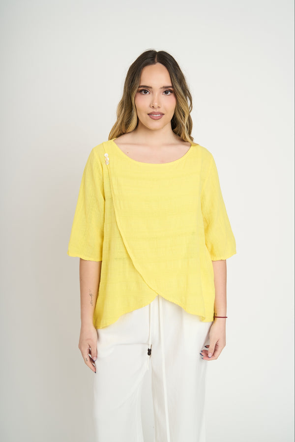 Polera Mujer Lia Amarillo Lineatre