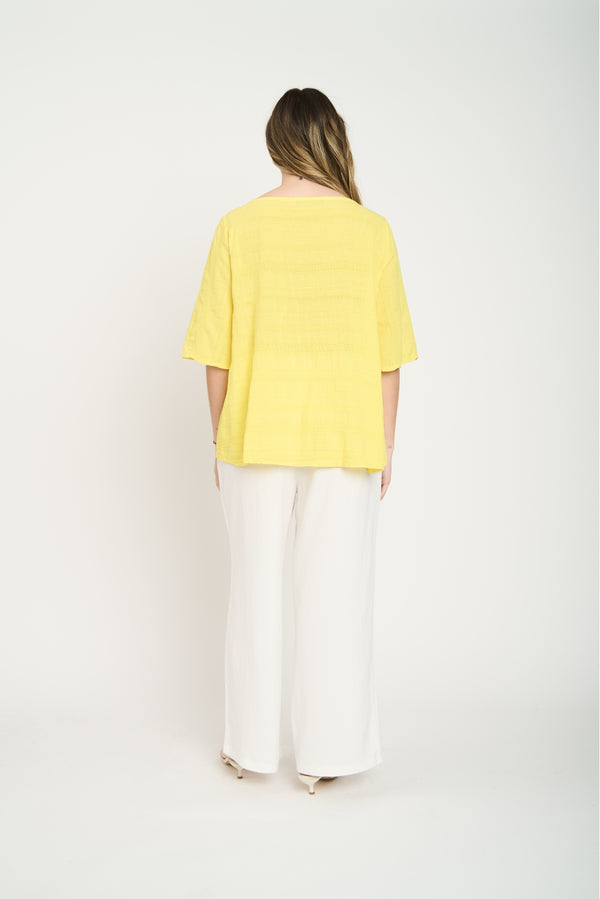 Polera Mujer Lia Amarillo Lineatre