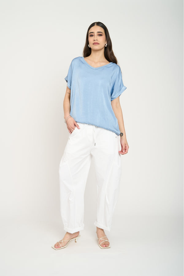Polera Mujer Mia Manga corta Jeans Lineatre