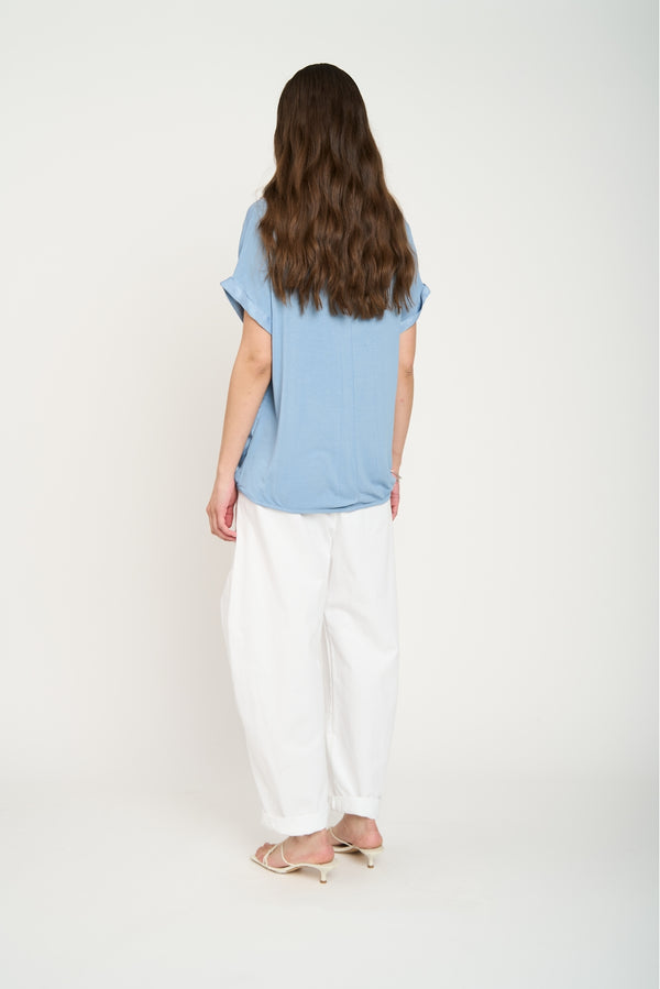 Polera Mujer Mia Manga corta Jeans Lineatre