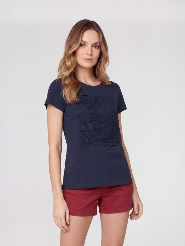 Polera Mujer Martina Negro Lineatré
