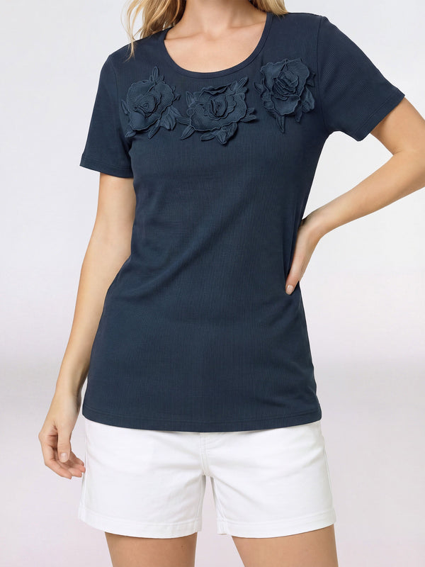 Polera Mujer Antonia Negro Lineatré