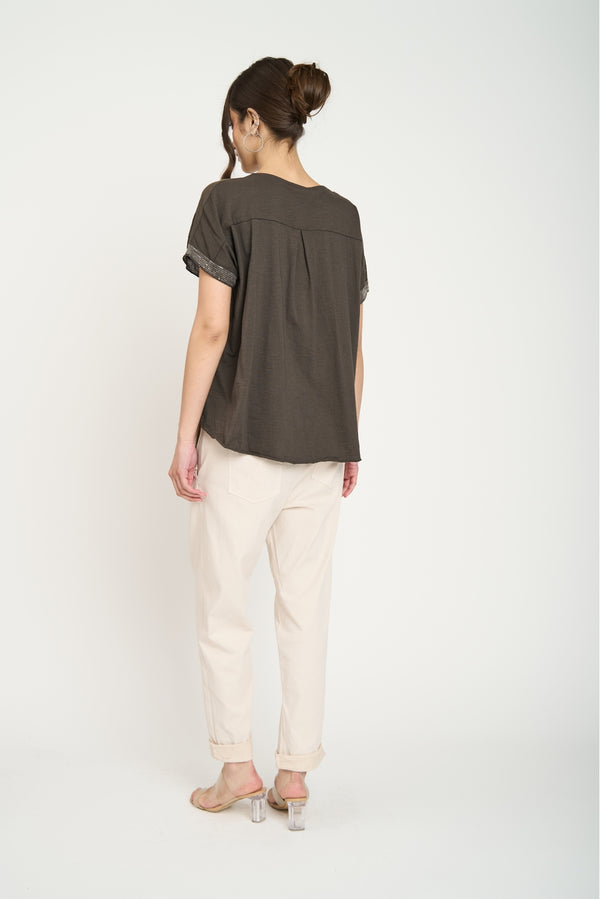 Polera Mujer Veronica Chocolate Lineatre