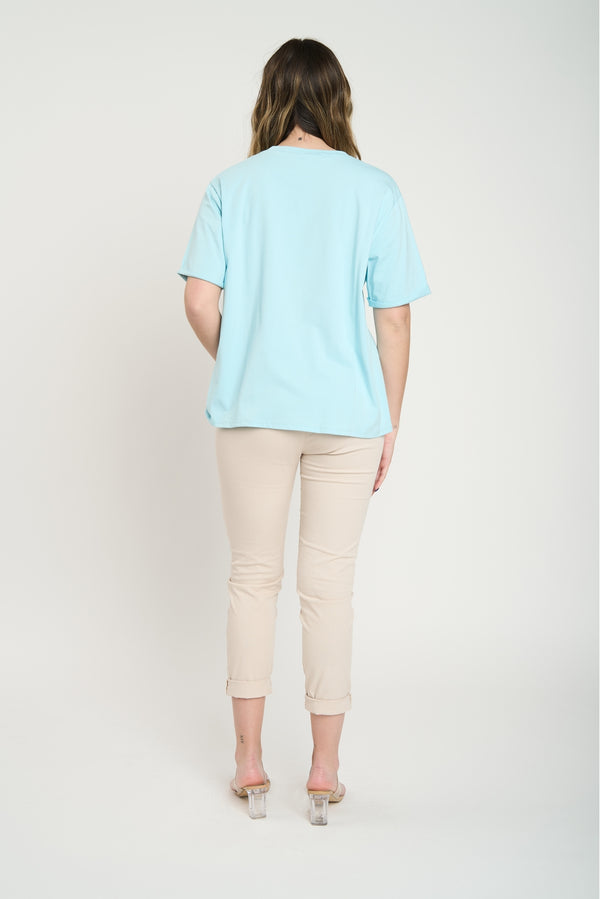 Polera Mujer Isidora Manga corta Agua Lineatre