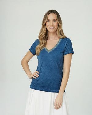 Polera Mujer Antonella Regular Jeans Lineatre