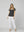 Polera Mujer Antonella Regular Cuello en V Manga corta Negro Lineatre