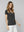 Polera Mujer Antonella Regular Cuello en V Manga corta Negro Lineatre