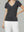Polera Mujer Antonella Regular Cuello en V Manga corta Negro Lineatre