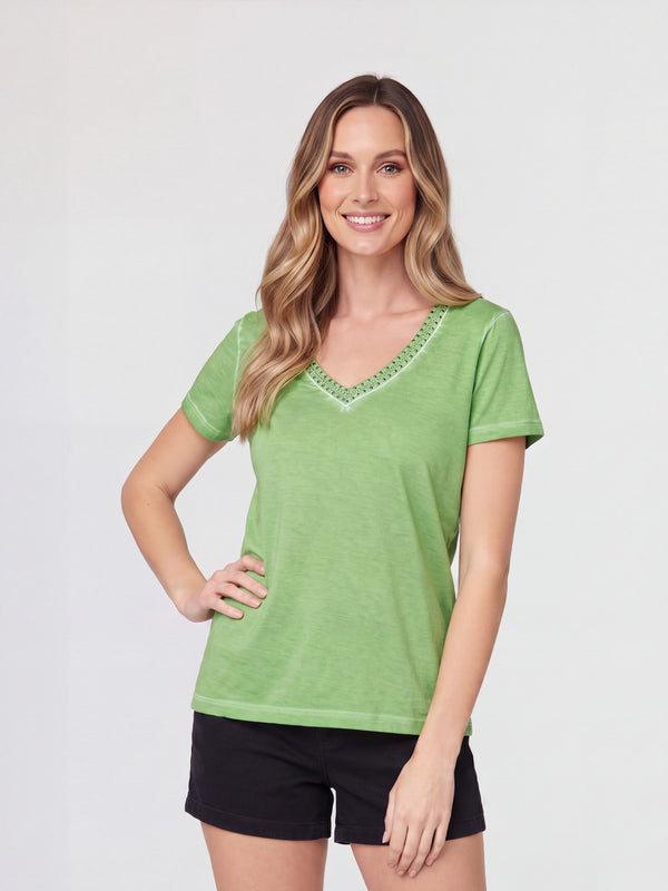 Polera Mujer Sofía Verde Lineatré