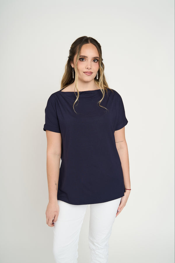 Polera Mujer Noa Azul Lineatre