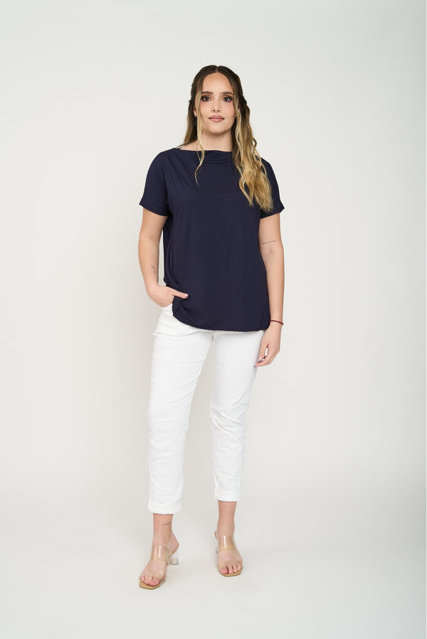 Polera Mujer Noa Azul Lineatre