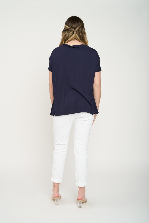 Polera Mujer Noa Azul Lineatre