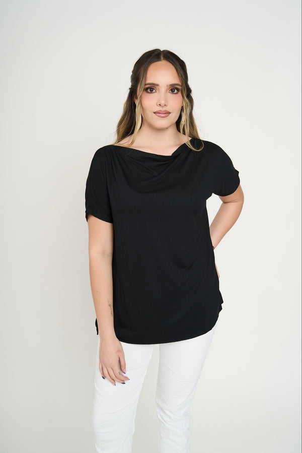 Polera Mujer Noa Negro Lineatre