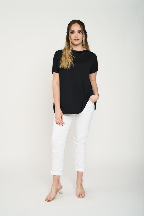 Polera Mujer Noa Negro Lineatre