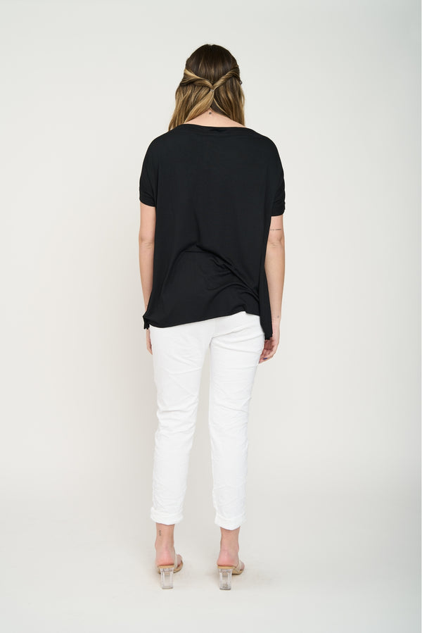 Polera Mujer Noa Negro Lineatre
