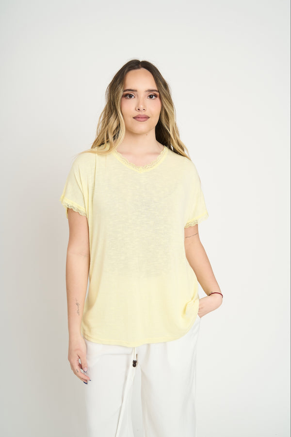 Polera Mujer Gala Amarillo Lineatre
