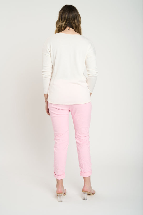 Polera Mujer Violeta Rosa Lineatre