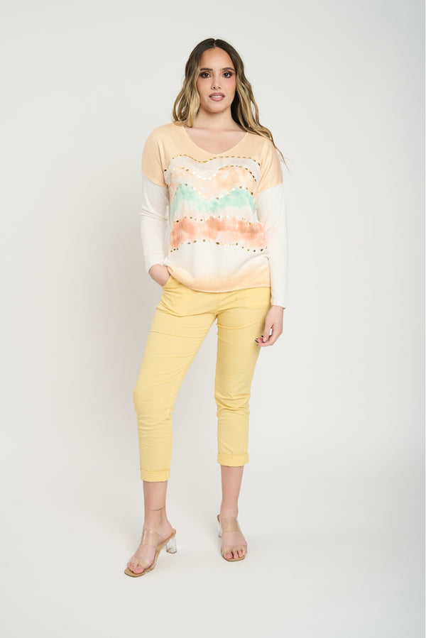 Polera Mujer Leonor Amarillo Lineatre