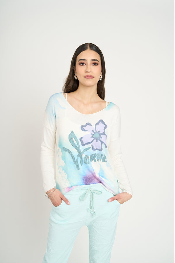 Polera Mujer Luisa Cielo Lineatre