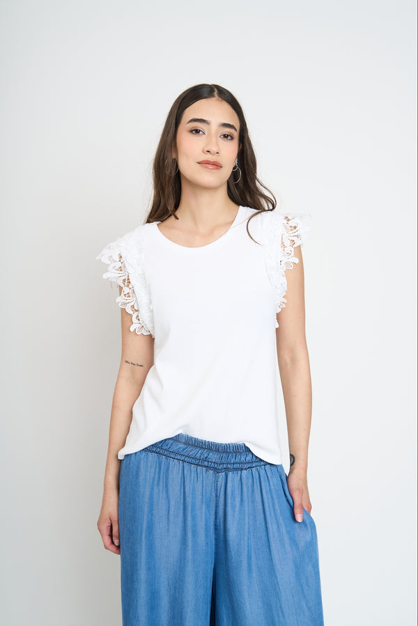 Polera Mujer Leticia Blanco Lineatre
