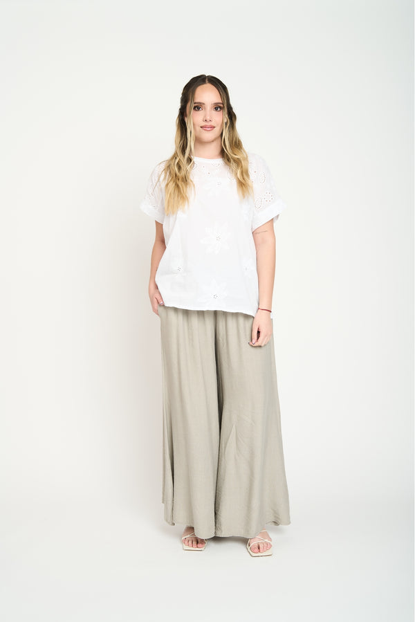Pantalón Mujer Pia Beige Lineatre