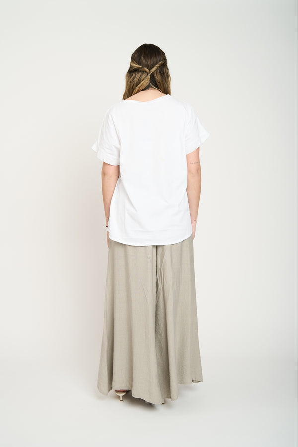 Polera Mujer Gemma Manga corta Blanco Lineatre