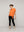 Polera Mujer Orieta Básica Manga Corta Con Amarra Lateral Naranja Lineatre