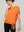 Polera Mujer Orieta Básica Manga Corta Con Amarra Lateral Naranja Lineatre