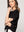 Polera Mujer Orieta Básica Manga Corta Con Amarra Lateral Negra Lineatre