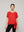 Polera Mujer Orieta Básica Manga Corta Con Amarra Lateral Roja Lineatre