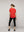 Polera Mujer Orieta Básica Manga Corta Con Amarra Lateral Roja Lineatre