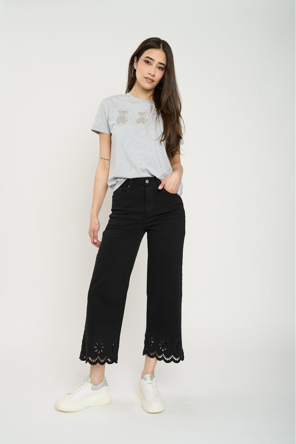 Polera Mujer Ositos Gris Lineatre