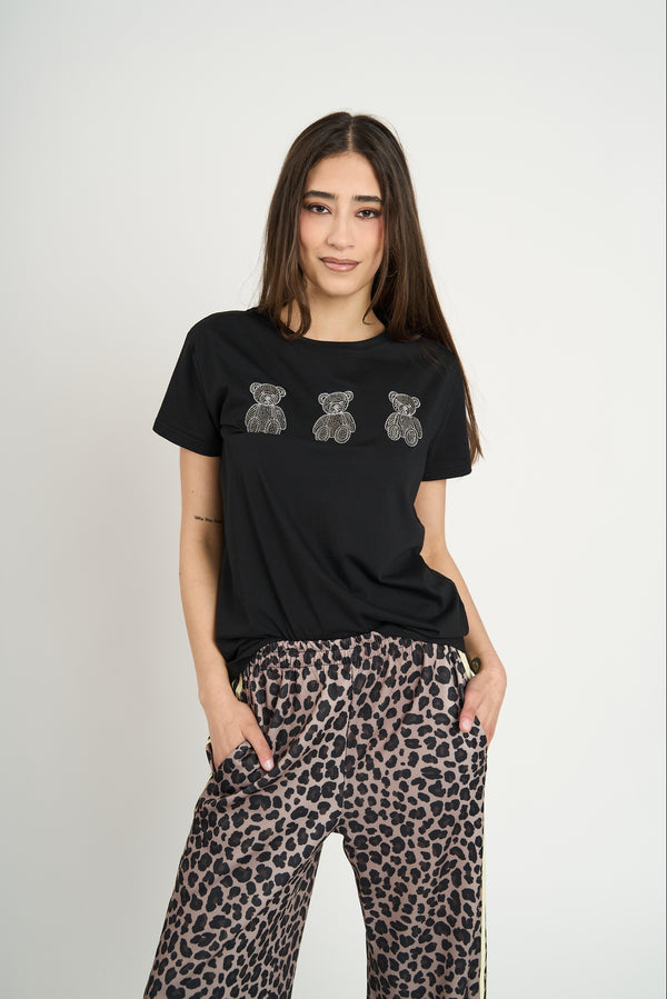 Polera Mujer Natalia Negro Lineatre