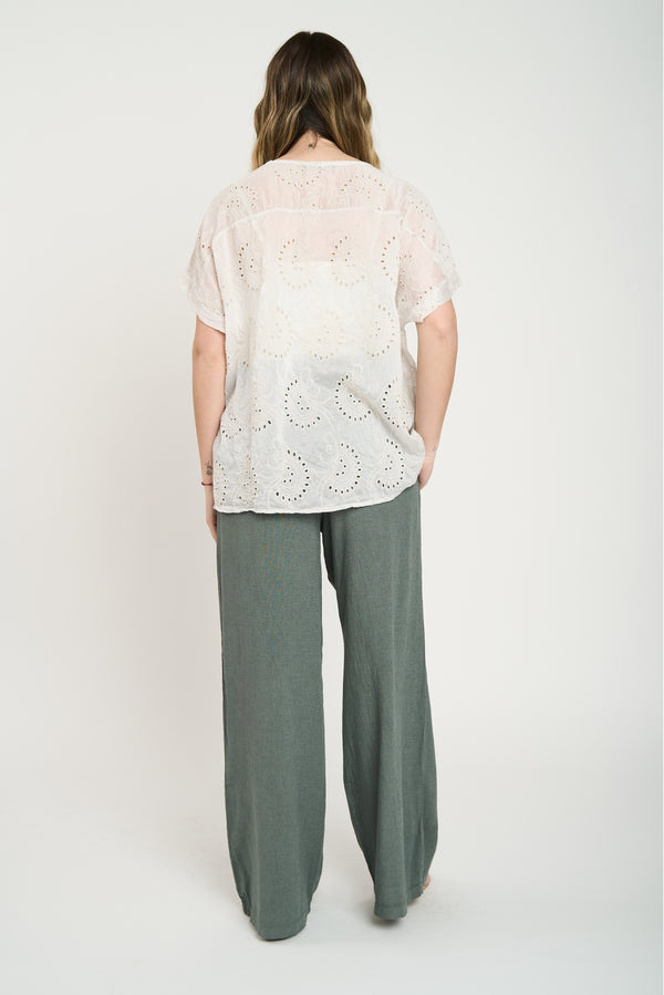 Polera Mujer Delfina Manga corta Beige Lineatre