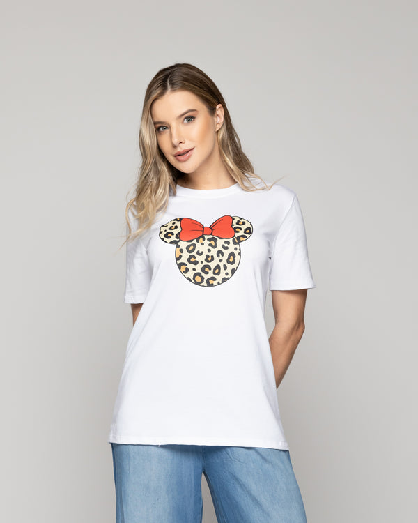Polera Mujer Ovidia Básica Estampado Minnie Lineatre