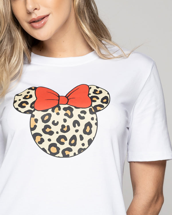 Polera Mujer Ovidia Básica Estampado Minnie Lineatre