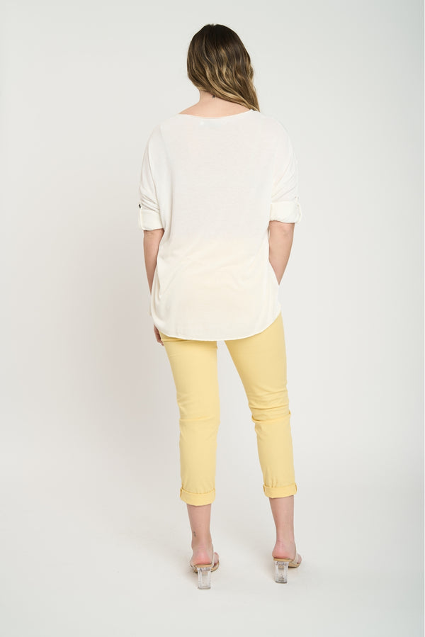 Polera Mujer Rita Manga larga Blanco Lineatre