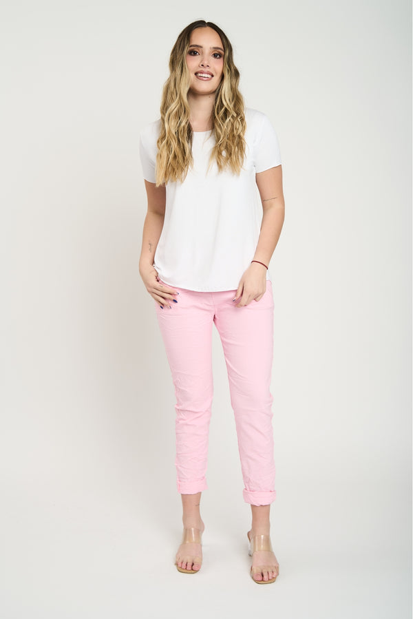 Polera Mujer Flor Blanco Lineatre