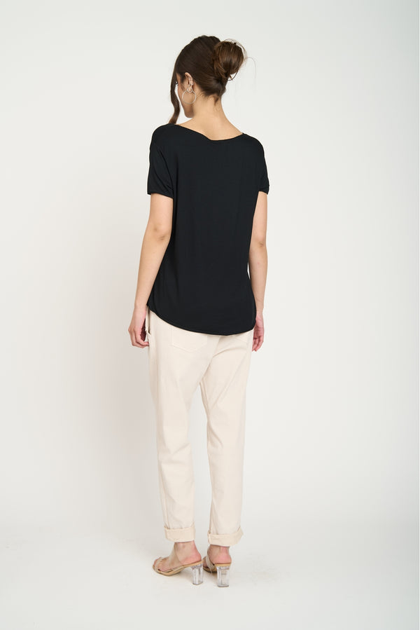 Pantalón Mujer Manuela Largo Tiro Alto Beige Lineatre