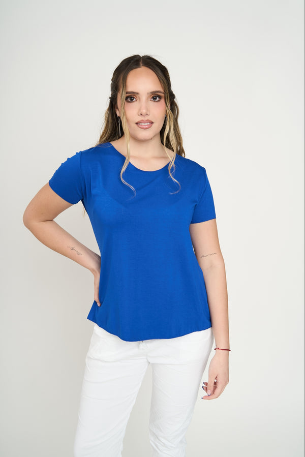 Polera Mujer Flor Royal Lineatre