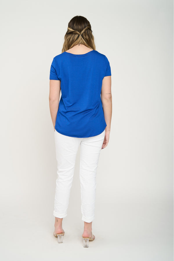 Polera Mujer Flor Royal Lineatre