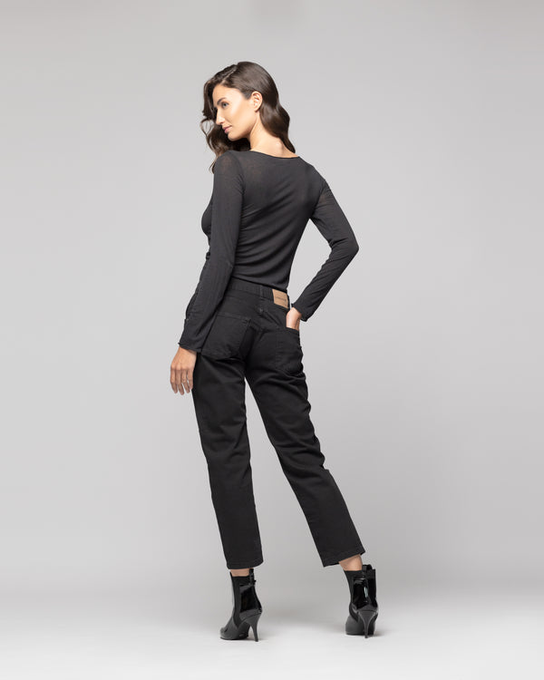 Polera Mujer Donata  Negro Lineatre