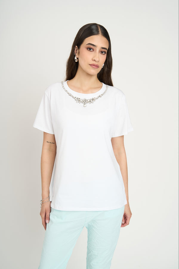 Polera Mujer Jazmín Blanco Lineatre