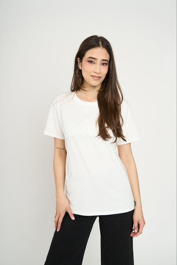 Polera Mujer Melisa Blanco Lineatre